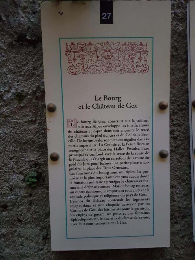 Hebergeneve : Aux Pieds Du Chateau Жекс Экстерьер фото